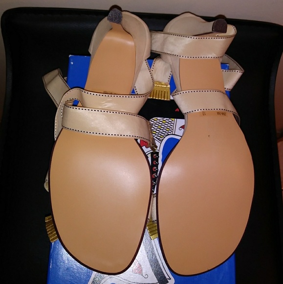 Tan/ Gold Wrap Around Sandal - Picture 4 of 4